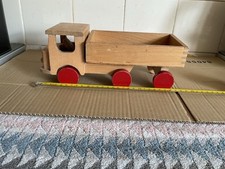 Vintage Wooden Lorry And Trailer