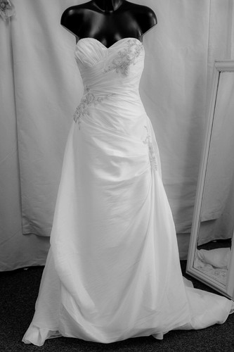 Clover strapless ivory satin - clover,