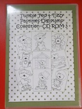 Tumble Ted & Tizzy Pastimes Digistamp Collection - CD-ROM #3 - Cupcakecrafting