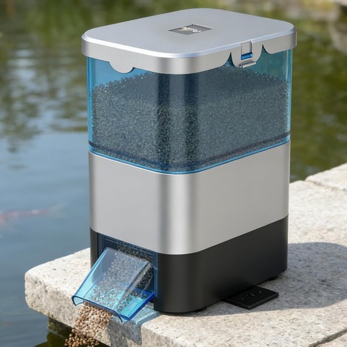 Solar automatic fish feeder - solar,