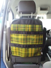VW T5 / T6 Hanging seat storage - Retro Westfalia Plaid - Green