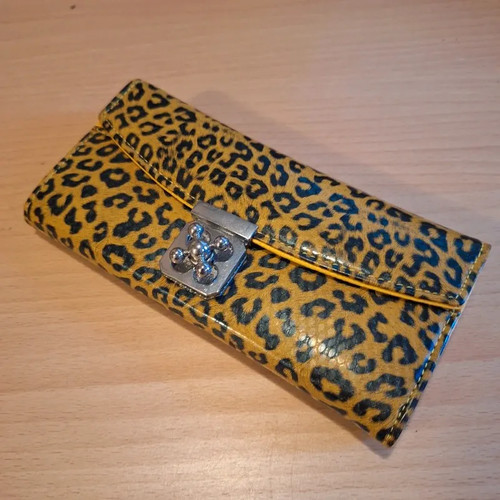 Yellow leopard print chain - yellow,