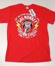 Gildan Official Gas Monkey Custom Garage Mens Medium TShirt Red Hot Rod Car loud