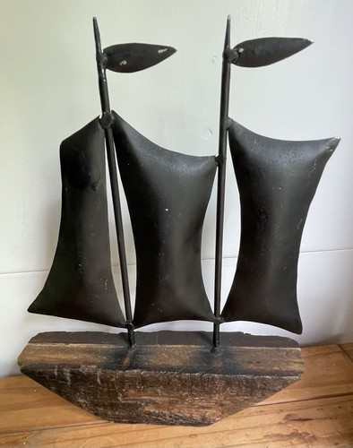 Handcrafted metal sailing ship - handcrafted,