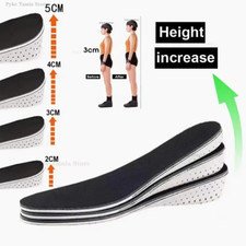 Height Increase Insoles Men Women Invisible Heel Lift Taller Shoe Inserts 2-5cm