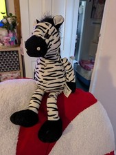 Russ Berrie Standard 14" Zebra 🦓 Soft Toy Plush Beanie Wild Animal 