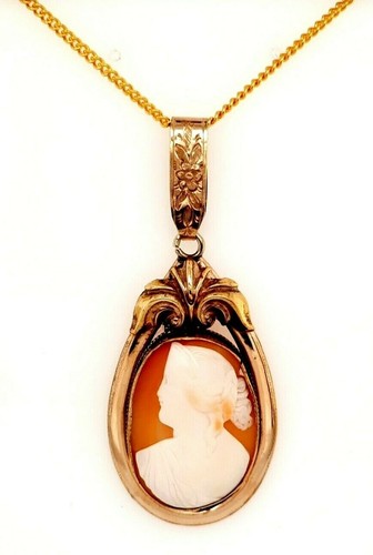 Vintage shell cameo rolled - shell,