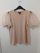 Women's pink puff chiffon sleeve size 12 tshirt