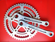 VINTAGE 1980 SR DOUBLE ALLOY COTTERLESS CHAINSET,52/42T,165MM,RALEIGH,IN EXC CON