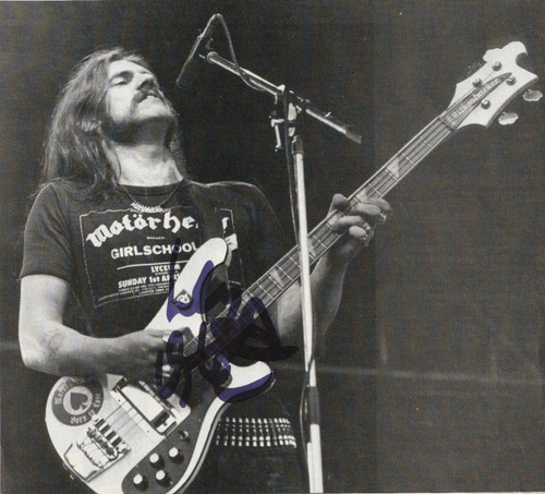 Motorhead lemmy autographed - lemmy,