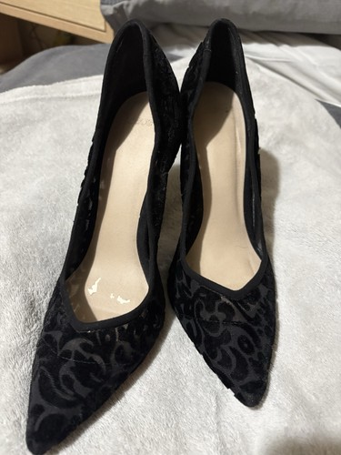 Asos black suede - floral, court