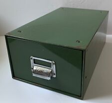 VINTAGE GREEN METAL DRAWERS FILING CABINET INDUSTRIAL TOOL CASE CHEST STORAGE