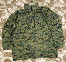 GENUINE USMC US MARINES DIGITAL WOODLAND MARPAT APECS GORETEX PARKA. LARGE-LONG.