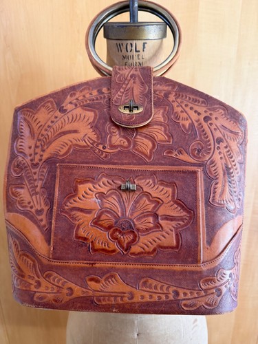 Vintage tooled leather purse - vintage,