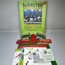 Vintage Subbuteo Table Soccer Continental Club Edition 1960's COMPLETE