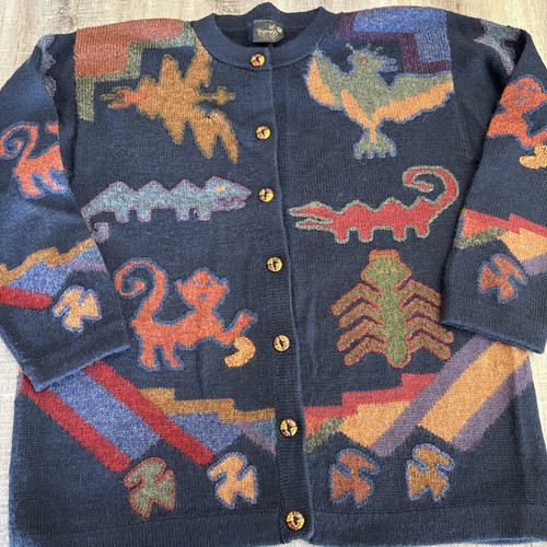 Vtg perez colorful sweater - colorful,