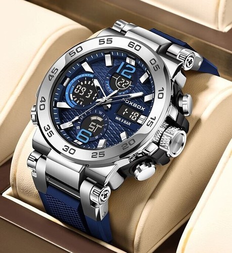 Men watch digital analogue - watch, &