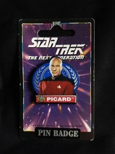 Star Trek The Next Generation 1995 TNG Pin Badge Captain Picard Brooch Dufort