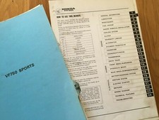Honda VF750 Sports Workshop manual , No issue date , See below     