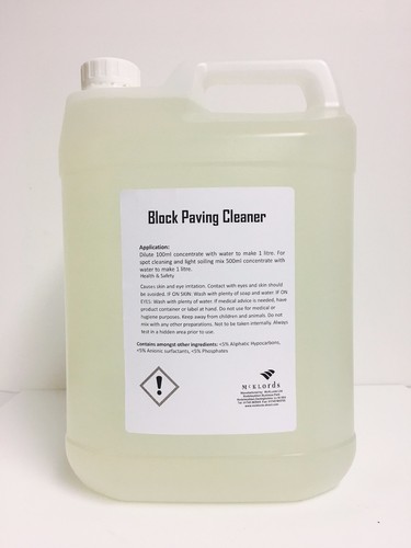 Block paving cleaner oil - block,