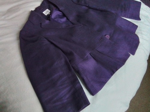 Purple linen lined jacket - lined,