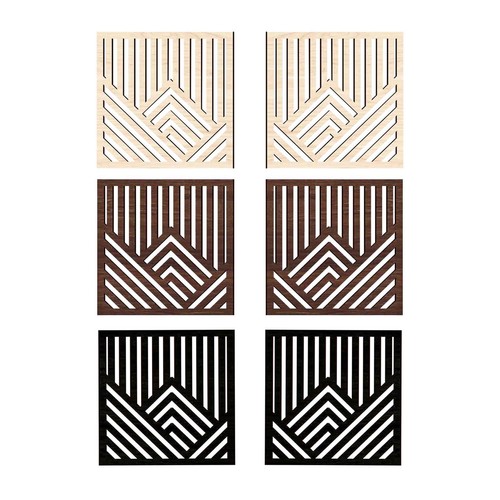 Modern wooden wall - modern, sculptures