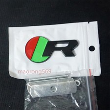 1x Matte Black Green R Metal