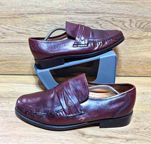 Clarks brown leather slip - slip, on