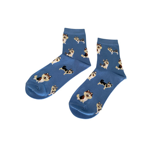 Siberian husky socks blue dog - siberian,