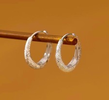 Sparky Frosted Huggie Hoop