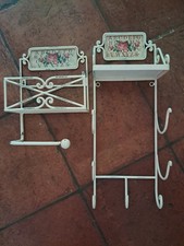 New CREAM Shabby Chic French Vintage RETRO Metal 3 Shelf Kitchen Storage Rack+1