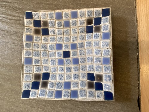 Miniature blue tiles trinket - miniature,