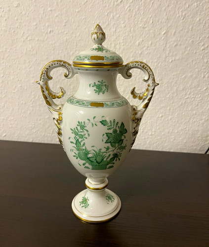 Herend porcelain vase - vase, lid