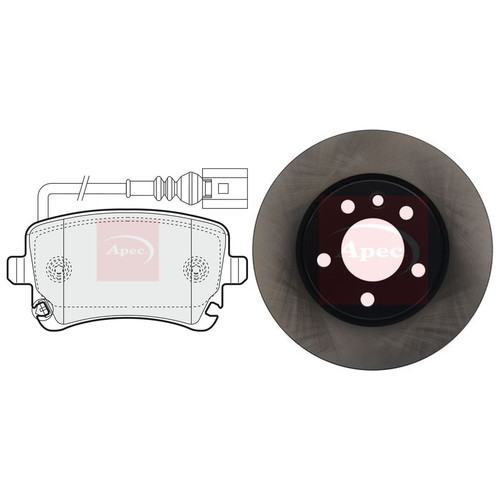 Apec rear brake discs - discs, &