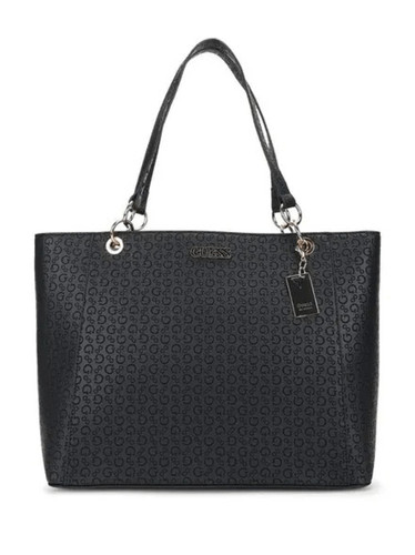 Guess black logo - black, tote