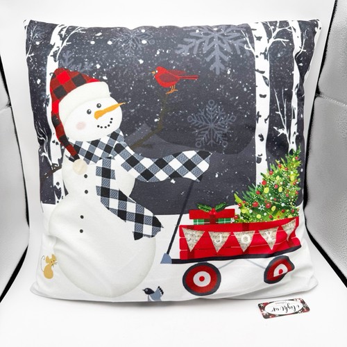Snowman throw pillow