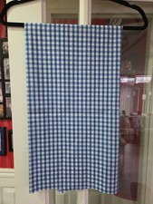 Fabric Remnant  Royal Blue Cotton Gingham 75cm X 112cm Wide. 1/2cm Squares