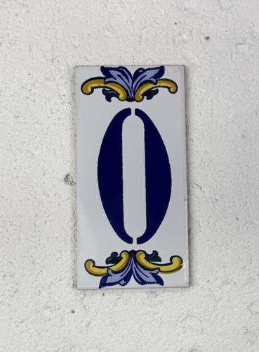 Vintage spanish ceramic number - ceramic,