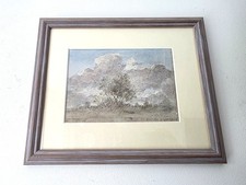Framed Antique Victorian Landscape Art Sketches x3 (1859 - 1862) – Signed Initia