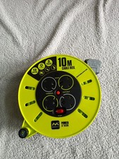 Masterplug Pro-XT Four Socket Medium Cassette Cable Reel with Winding Handle, Th