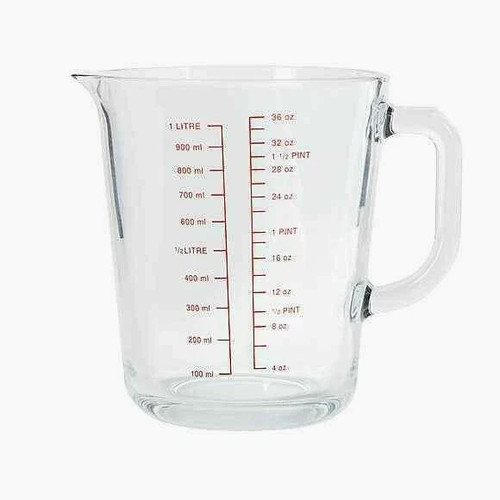 Litre measuring clear glass - measuring,