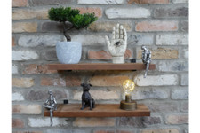 Pair of Wooden Shelves with