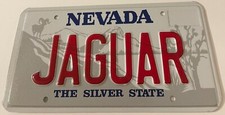 Jaguar Souvenir Vanity License