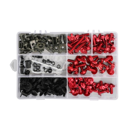 Red fairing bolts - fairing, screws