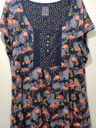 Mantaray flamingo print tunic - flamingo,