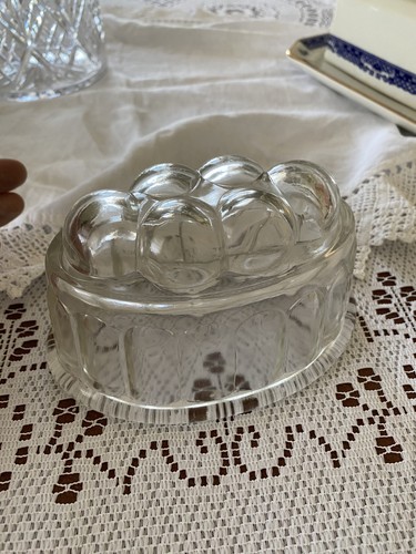 Vintage clear glass oval - vintage,