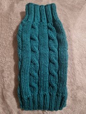 14" long hand knitted dog