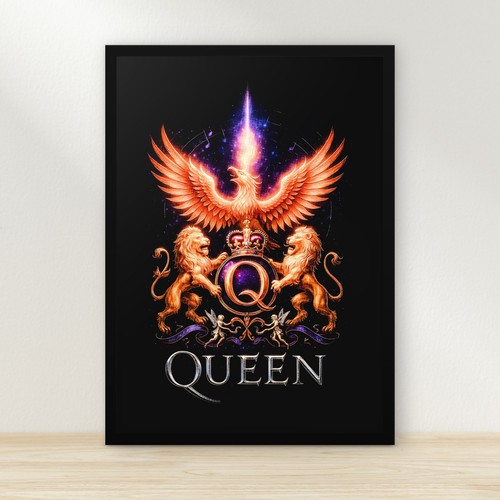 Queen band poster - band, crest