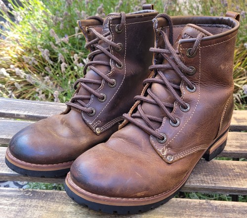 Skechers brown leather logger - leather,