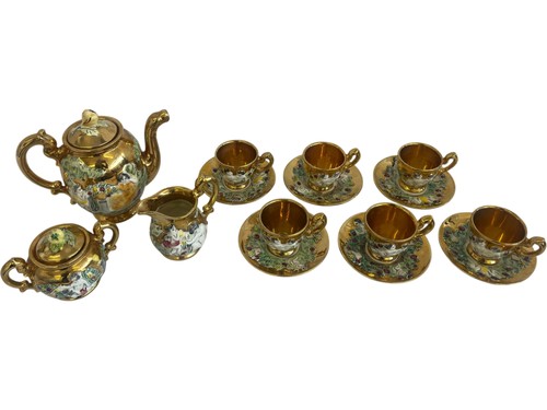 Vintage capodimonte tea - capodimonte, set